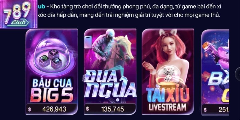 Tham gia cá cược casino 789CLUB đẳng cấp thời thượng